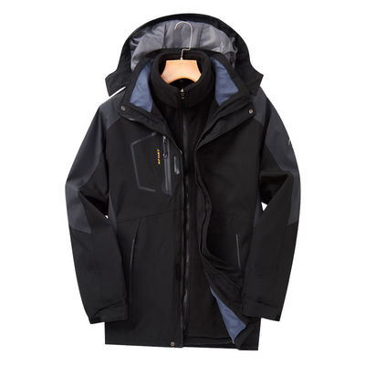 Hombres al aire libre 3 de la chaqueta del alpinismo de la prenda impermeable de la cazadora en 1 chaqueta