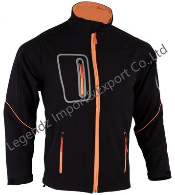 Chaqueta con capucha caliente de Softshell de la cremallera multi del bolsillo de los hombres impermeables al aire libre de la chaqueta de Espandex