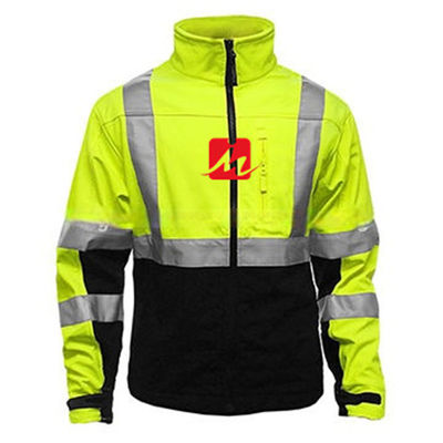 Workwear reflexivo de la chaqueta de la seguridad de Softshell de la alta ropa de la visibilidad EN471