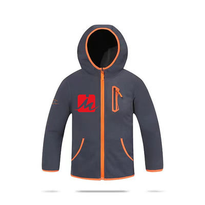 Cremallera polar 100% de la chaqueta del poliéster del paño grueso y suave de los niños respirables impermeables de encargo de las chaquetas para arriba