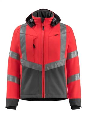 Chaquetas impermeables de los colores de los colores fluorescentes de la chaqueta del softshell de los hombres de las chaquetas del softshell reflexivo del workwear