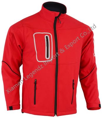 Chaqueta con capucha caliente de Softshell de la cremallera multi del bolsillo de los hombres impermeables al aire libre de la chaqueta de Espandex