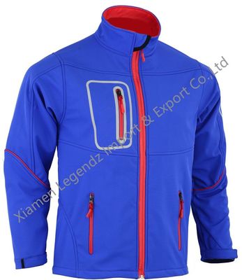 Chaqueta con capucha caliente de Softshell de la cremallera multi del bolsillo de los hombres impermeables al aire libre de la chaqueta de Espandex
