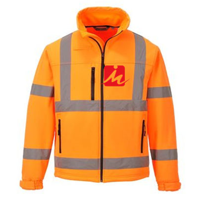 Chaqueta reflexiva suave de Softshell de la seguridad de la alta ropa de la visibilidad EN471