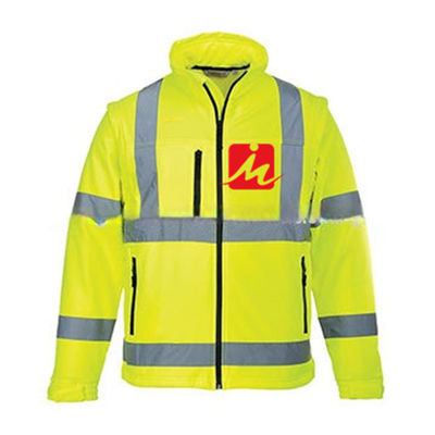 Chaqueta reflexiva suave de Softshell de la seguridad de la alta ropa de la visibilidad EN471