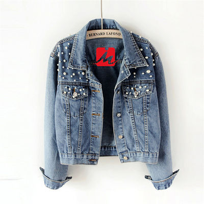 Chaqueta casual de señora Blouse Mandarin Collar de las chaquetas del dril de algodón del bordado