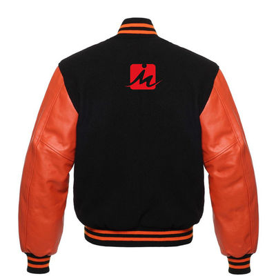 Chaqueta larga de encargo del equipo universitario del béisbol de la manga del bordado de las chaquetas respirables del dril de algodón