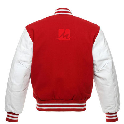 Chaqueta larga de encargo del equipo universitario del béisbol de la manga del bordado de las chaquetas respirables del dril de algodón