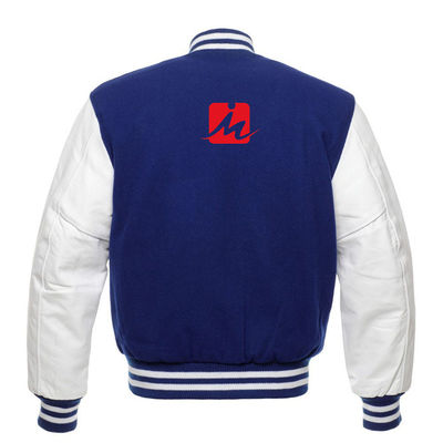 Chaqueta larga de encargo del equipo universitario del béisbol de la manga del bordado de las chaquetas respirables del dril de algodón