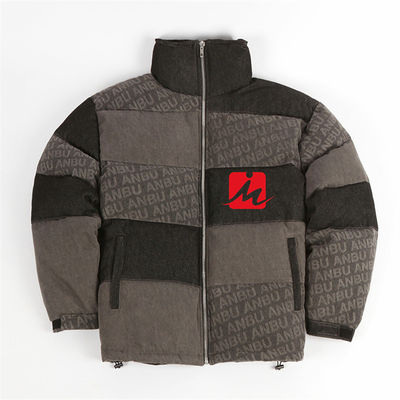 Chaqueta acolchada brillante rellenada brillante para hombre del bombardero caliente de la burbuja de la chaqueta del fumador