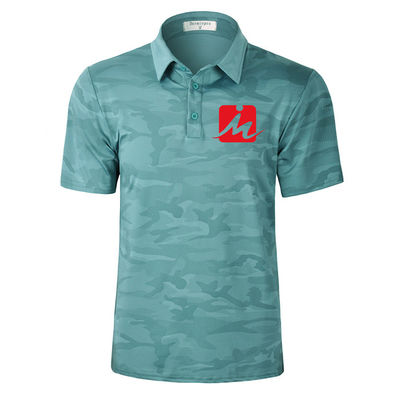 Camiseta de secado rápido del polo del golf de Wicking del camuflaje del verano del golf de la humedad respirable de las camisas