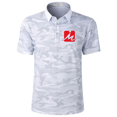 Camiseta de secado rápido del polo del golf de Wicking del camuflaje del verano del golf de la humedad respirable de las camisas