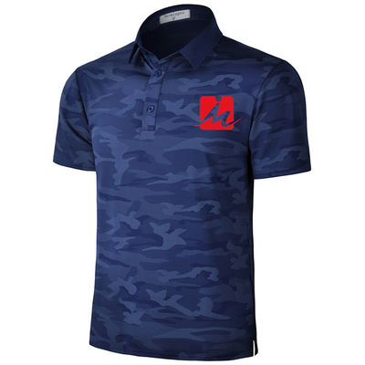 Camiseta de secado rápido del polo del golf de Wicking del camuflaje del verano del golf de la humedad respirable de las camisas