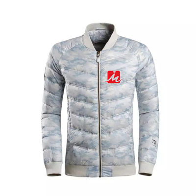 Peso ligero impermeable 100% del fumador del béisbol de los hombres de las chaquetas de la cazadora del poliéster abajo de la chaqueta