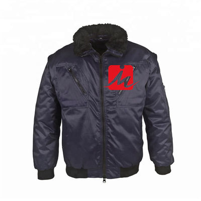El poliéster personalizó prenda impermeable para hombre de encargo de la chaqueta de bombardero del tafetán uniforme del trabajo