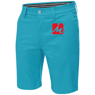 Pantalones cortos respirables de secado rápido del golf de Spandex del estiramiento de los hombres del golf del poliéster casual de los pantalones cortos