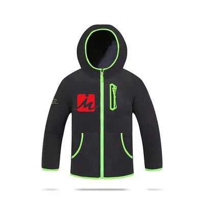 Cremallera polar 100% de la chaqueta del poliéster del paño grueso y suave de los niños respirables impermeables de encargo de las chaquetas para arriba