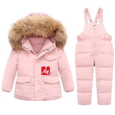 Peso ligero del poliéster abajo del mono blanco de los guardapolvos de Duck Down Coat Outerwear Children de la chaqueta