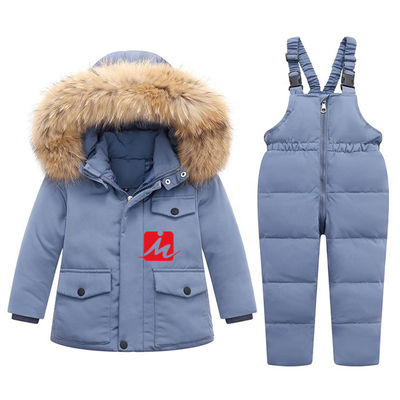 Peso ligero del poliéster abajo del mono blanco de los guardapolvos de Duck Down Coat Outerwear Children de la chaqueta