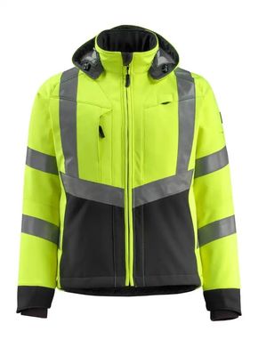 Chaquetas impermeables de los colores de los colores fluorescentes de la chaqueta del softshell de los hombres de las chaquetas del softshell reflexivo del workwear