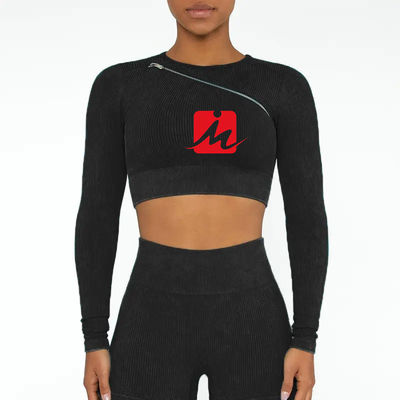 Sujetador deportivo de 5 piezas y mallas para mujer Conjuntos de fitness acanalados sin costuras Ropa deportiva